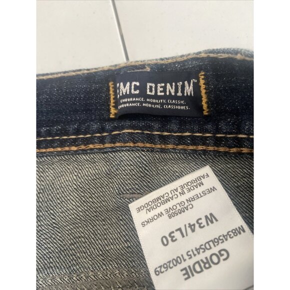 Silver Gordie 34x26 Men Relaxed Straight Denim Jeans Hemmed - Picture 5 of 10